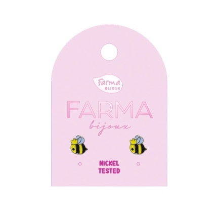 FARMA BIJOUX Обици пчела 7 mm, сребърна PS971