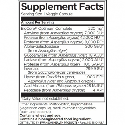 Пълен Спектър Ензими BioCore Optimum