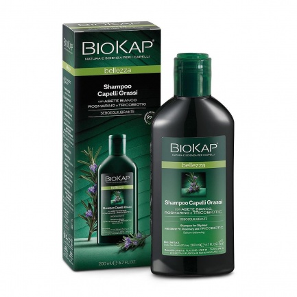 Biokap Shampoo for Oily Hair with TRICOBIOTIC - Шампоан за мазна коса с бяла ела, розмарин и TRICOBIOTIC, 200 мл