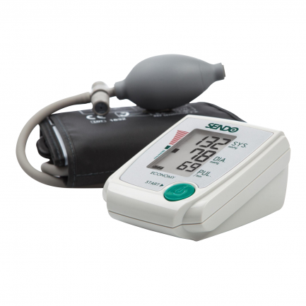 Sendo Economy Полу-Автоматичен Апарат за измерване на кръвно налягане и пулс над лакътя