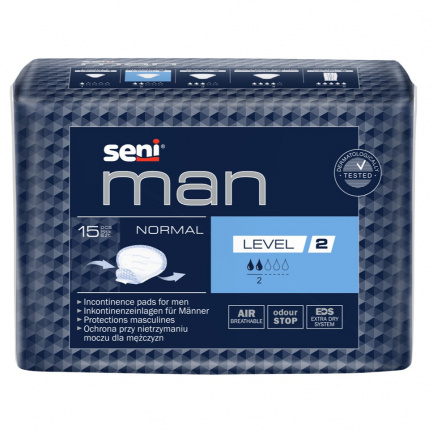 Seni Man Normal Level 2 Урологични подложки за мъже х15 броя