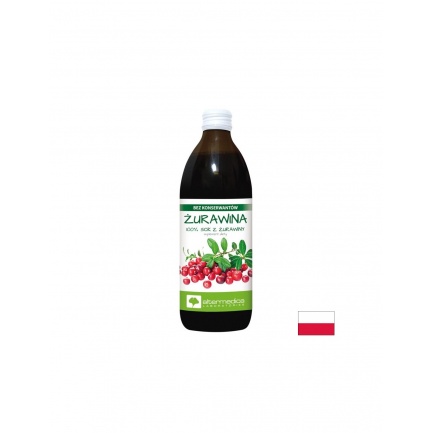 Сок от червена боровинка + Витамин C 120 mg – Здрав уринарен тракт, 500 ml, 10 дози