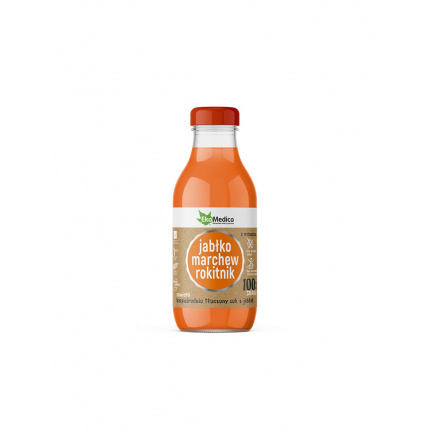 Сок от ябълка, моркови и морски зърнастец, 300 ml EkaMedica