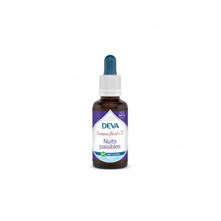 Спокойни нощи, флорални есенции, капки по метода на Бах № 2 (без алкохол),30 ml