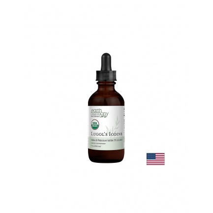 Щитовидна жлеза - Луголов разтвор (Йод + Калиев йодид),1000 µg х 59.2 ml капки Earth Harmony Naturals