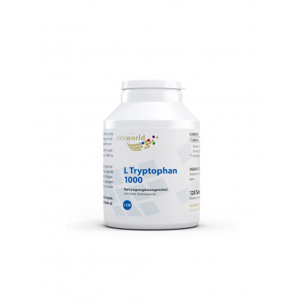 Стрес и безсъние - Л-Триптофан (L-Tryptophan),1000 mg x 120 таблетки