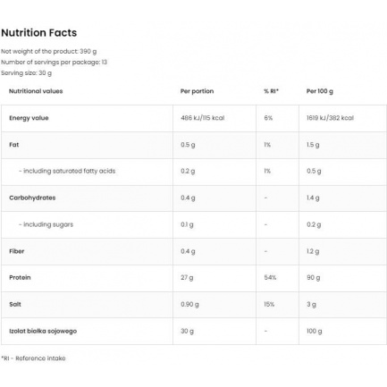 Soy Protein Isolate / Vege