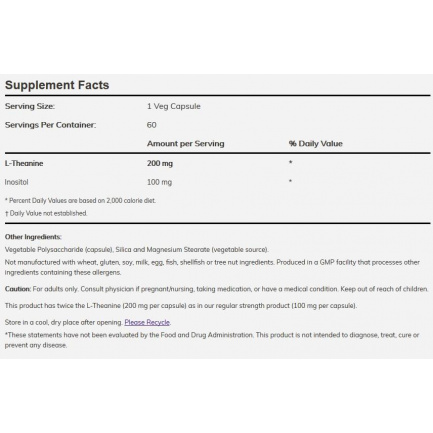 L-Theanine 200 mg / Double Strength