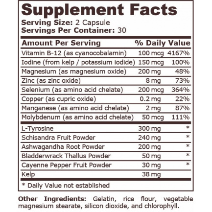Pure Nutrition - Thyroid Support - 60 Capsules