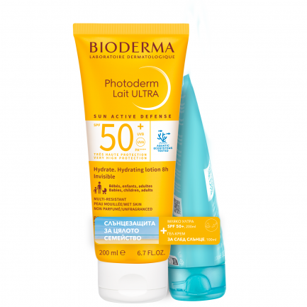 Bioderma Photoderm Ultra SPF50+ Слънцезащитно мляко 200 ml + Мляко за след слънце 100 ml