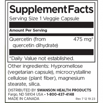 Swanson Високоефективен кверцетин x60 капсули
