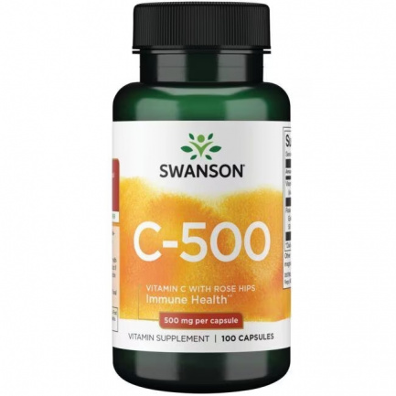 Swanson Витамин C с Шипки 500 mg х100 капсули SW101