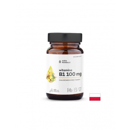 Витамин B1 – Повече енергия и здрава нервна система, 100 mg, 60 капсули