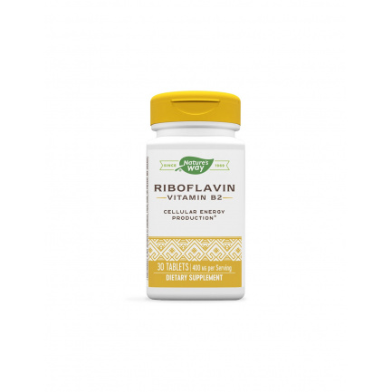 Витамин В2 (рибофлавин) - Клетъчна енергия, тонус и зрение, 400 mg, 30 таблетки