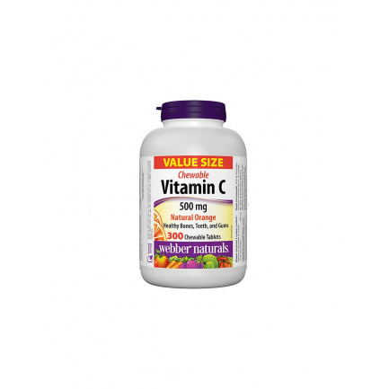 Vitamin C 500 mg Chewable - Витамин С 500 mg, 300 дъвчащи таблетки Webber Naturals