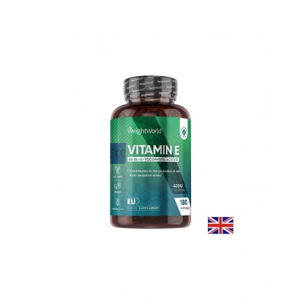 WeightWorld Витамин E 400 IU / 268 mg – Антиоксидантна защита и сърдечно здраве, 180 капсули