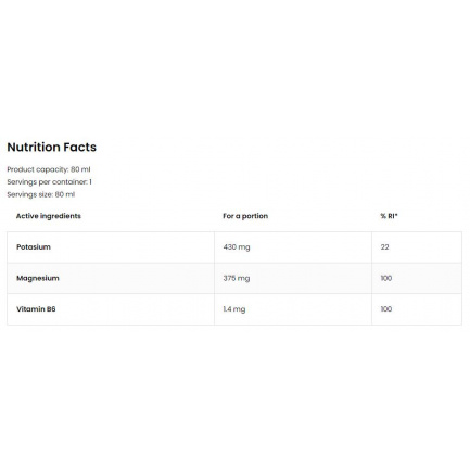 Magnesium Shot / with Potassium + B6