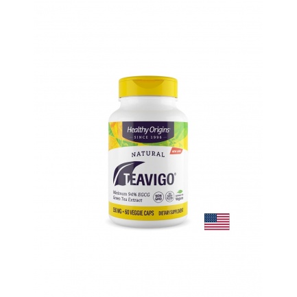 Зелен чай екстракт Teavigo® – Метаболизъм и контрол на телесното тегло, 150 mg, 60 софтгел капсули