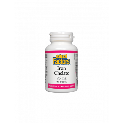 Iron Chelate/ Желязо (хелат) 25 mg x 90 таблетки Natural Factors