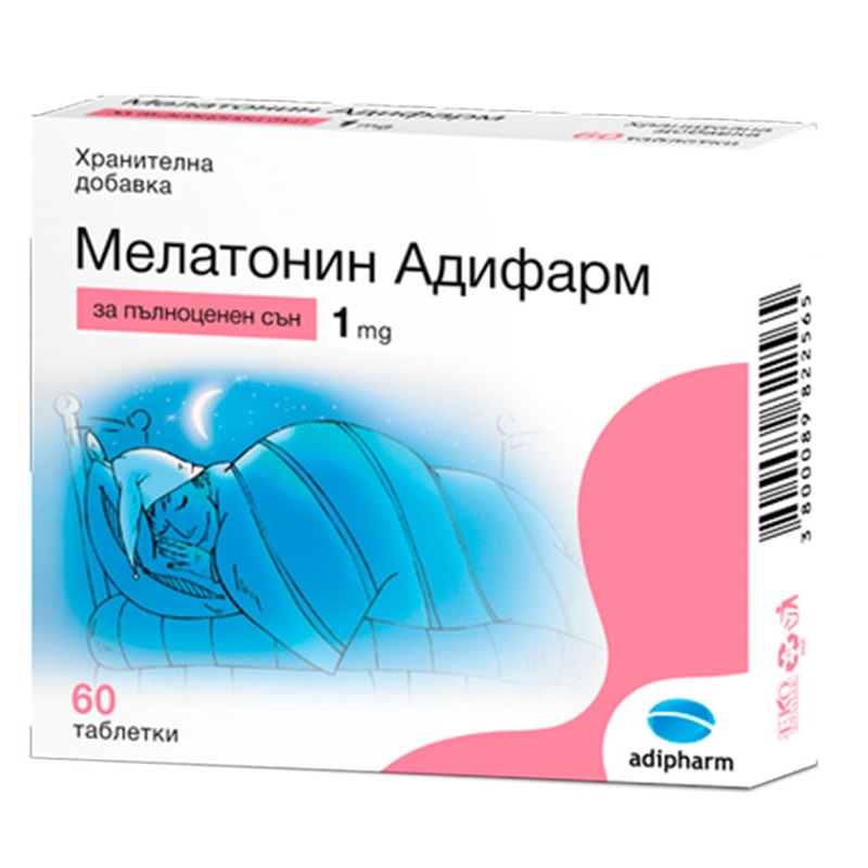 Мелатонин Адифарм 1 mg x60 таблетки - Аптеки 36.6